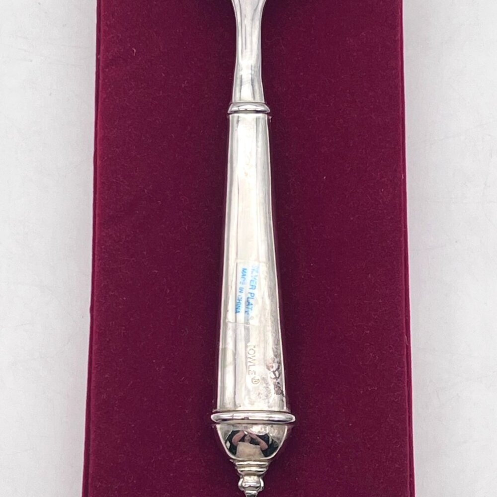 Towle Silver Plated Serving Spoon 10" With Red Velvet Box - Picture 11 of 16